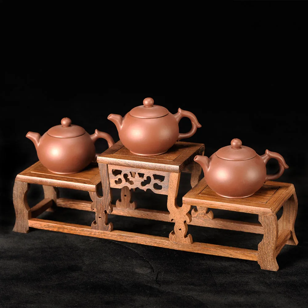 Wenge Wood Teapot Tea shelf rack small wooden wood level Curio Cabinet base | Дом и сад