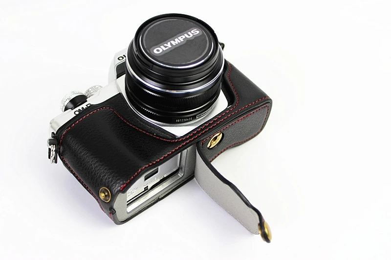 Новая сумка из натуральной кожи для Olympus EM10 II корпуса половины камеры Mark 2 Нижняя