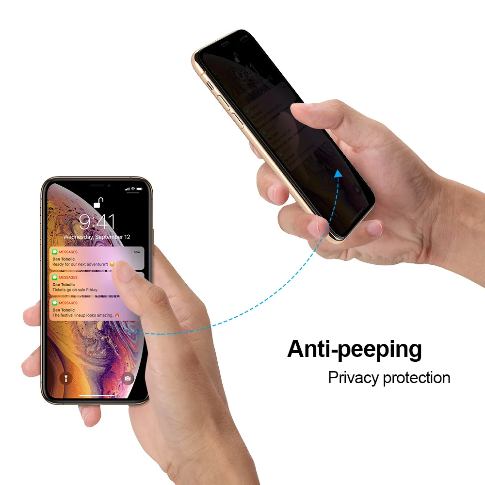 Защита для экрана iPhone XS X антибликовое закаленное стекло Противоударная пленка с