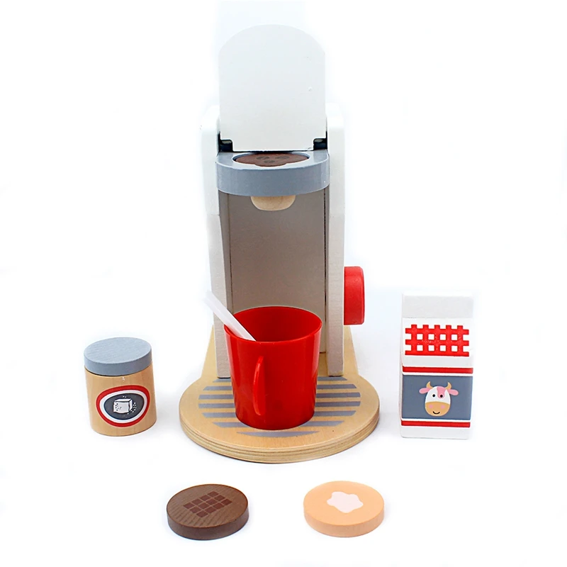 Детские деревянные наборы для ролевых игр игрушки имитация кофемашины с молоком