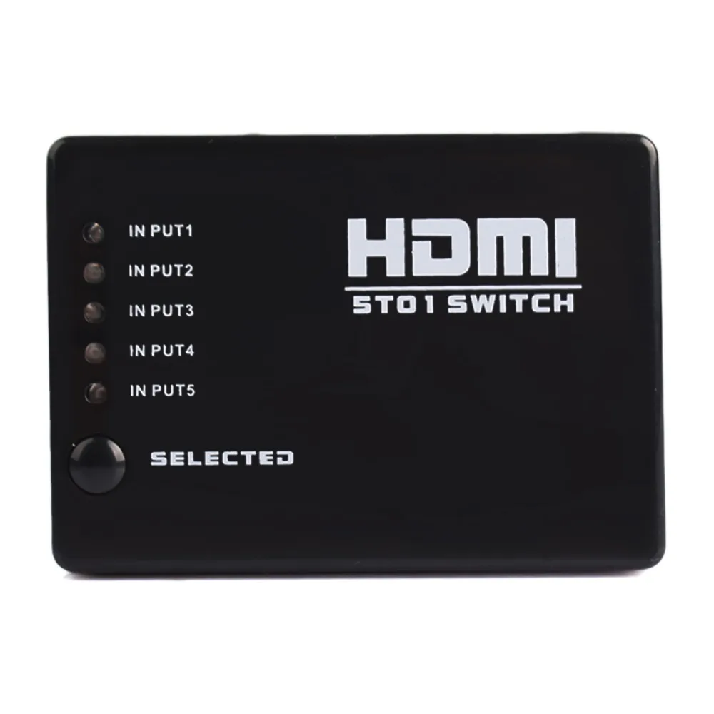 Buyincoins 5 портовый переключатель 1080P HDMI сплиттер пульт дистанционного управления