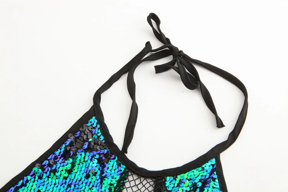 special design Casual Halter Sequins Backless Tank Tops Vest Blouse Sleeveless Crop Top camiseta tirantes mujer | Женская одежда