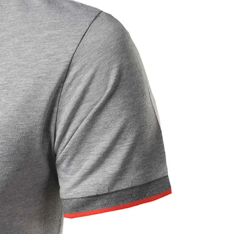 Бизнес Повседневное Для мужчин контрастного Цвет рубашки с v-образным вырезом