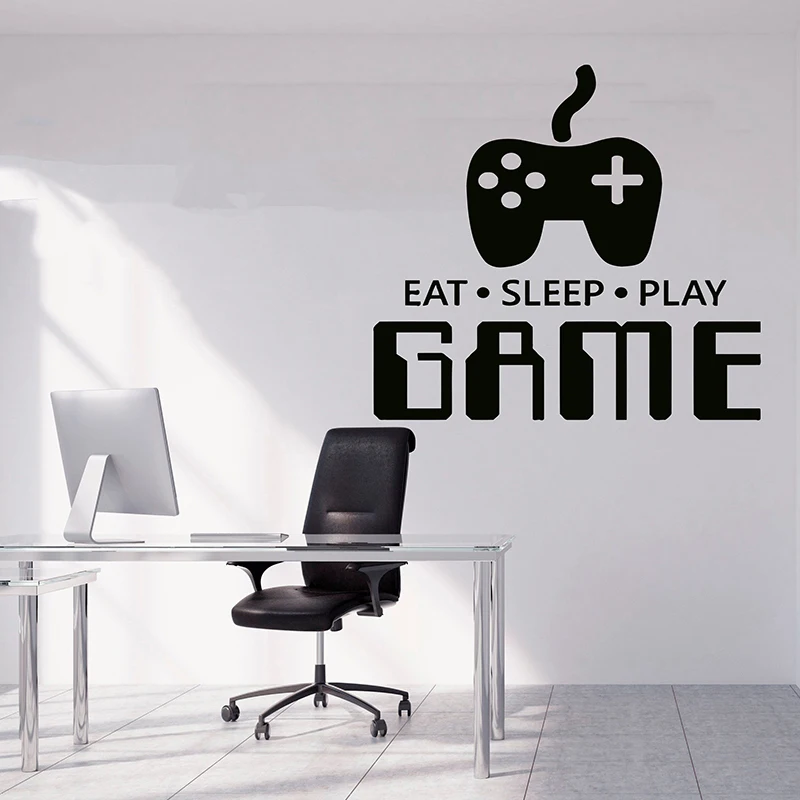 Настенная Наклейка для видеоигр наклейки с надписями на заднюю панель Виниловая