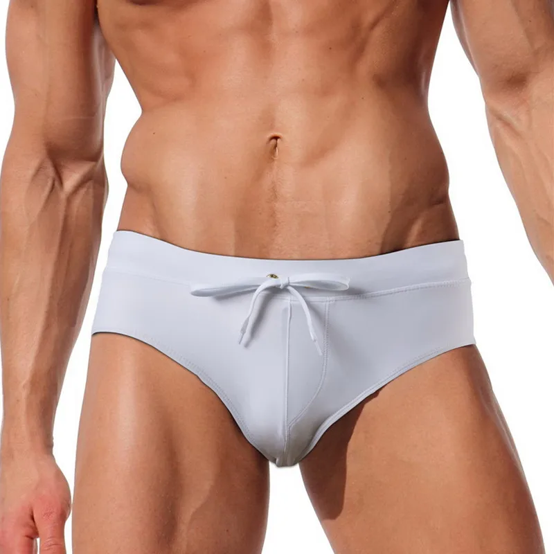 Summer Men Swim Briefs Tether Sexy Swimsuits Gay Swimwear Bikini Mens Swimming Shorts Surf Board Low Rise Bathing Trunks | Спорт и