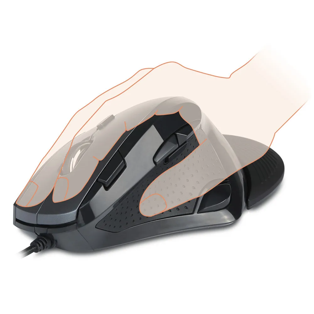 Delux M910BU, Проводная игровая мышь с 9 кнопками, 4000 dpi, эргономичная оптическая мышь с ковриком для запястья, для ПК, игр, ноутбука