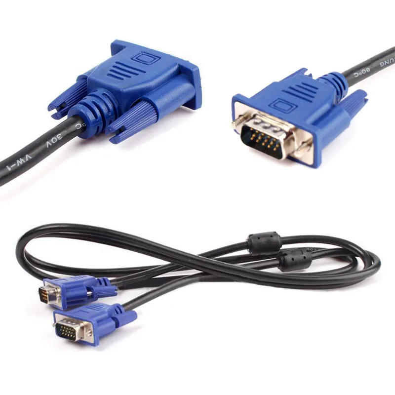Mayitr 1 шт. 1,5 м/3 м VGA кабель профессиональный HD 15 Pin VGA мужчин и мужчин удлинительные кабели для VGA/SVGA pc ноутбук монитор