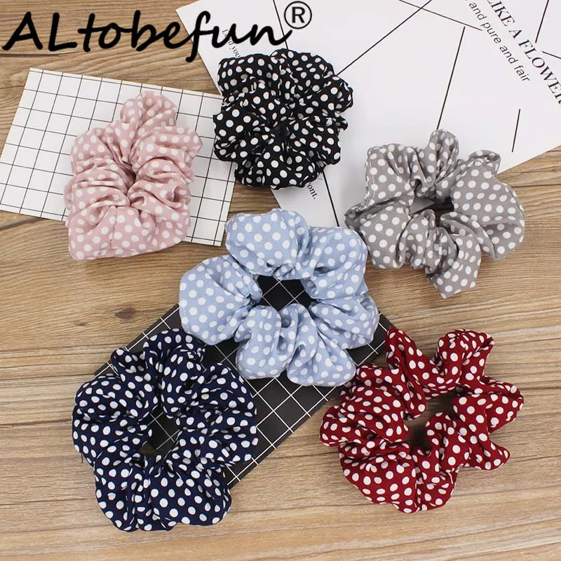 Женские аксессуары для волос ALTOBEFUN модная эластичная резинка в горошек SS008| |