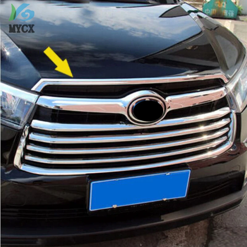 Хромированный передний капот для TOYOTA HIGHLANDER KLUGER 2014 2015 2016 | Автомобили и мотоциклы