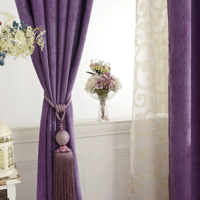 Новый американский кантри класс синеля затемненные шторы для cortinas пункт сала де