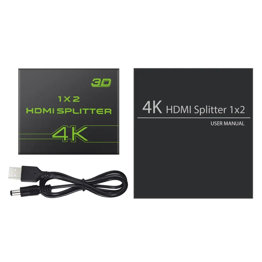 ESYNiC новый со сверхвысоким разрешением Ultra HD 4K x 2K HDMI сплиттер усилитель 1 в 2 из