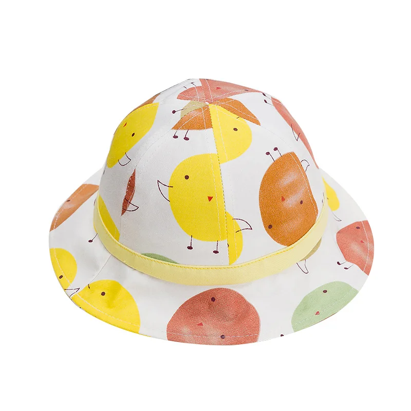 Yellow baby hat Мультфильм детские Кепки для девочек милый Baby muts хлопок Демисезонный летняя Панама Шапки для детей для Маленьких Мальчиков Шапка 1 шт - Цвет: Yellow baby hat
