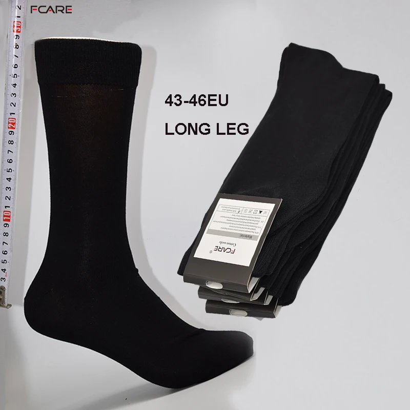 Fcare/10 шт. = 5 пар длинные черные носки из чесаного хлопка деловые calze uomo lunghe chaussette homme