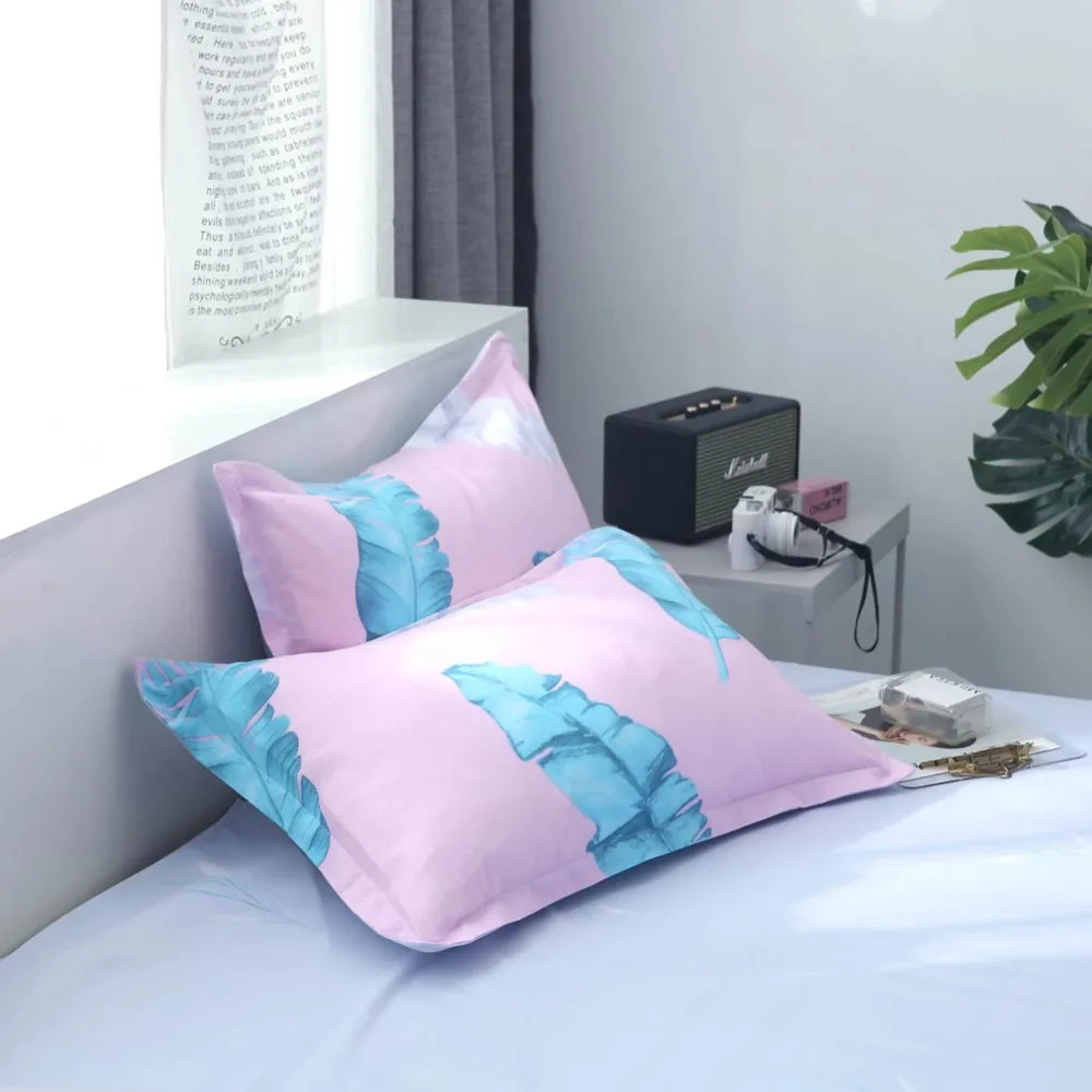 Набор пододеяльников с голубыми перьями пододеяльник из микрофибры полиэфирное