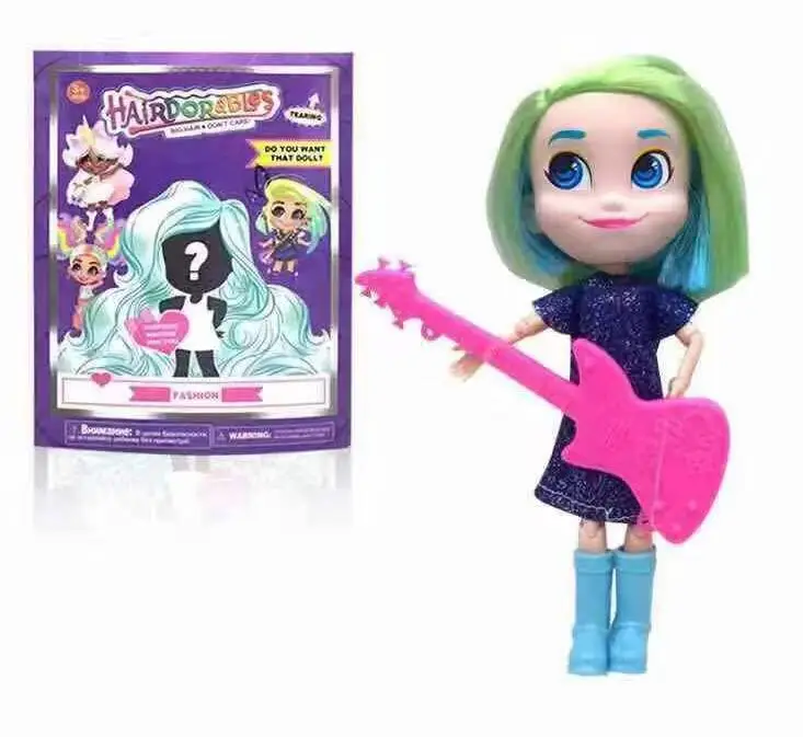 Хаки Rail Hair Sister Girl Hairdorables кукла 18 см#832 Фигурки игрушки Brinquedo коллекция кукол из ПВХ модель игрушки подарки - Цвет: Хаки