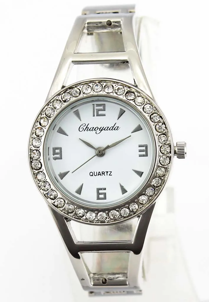 Роскошные женские Хрустальная запонка дамские часы трендовый браслет из