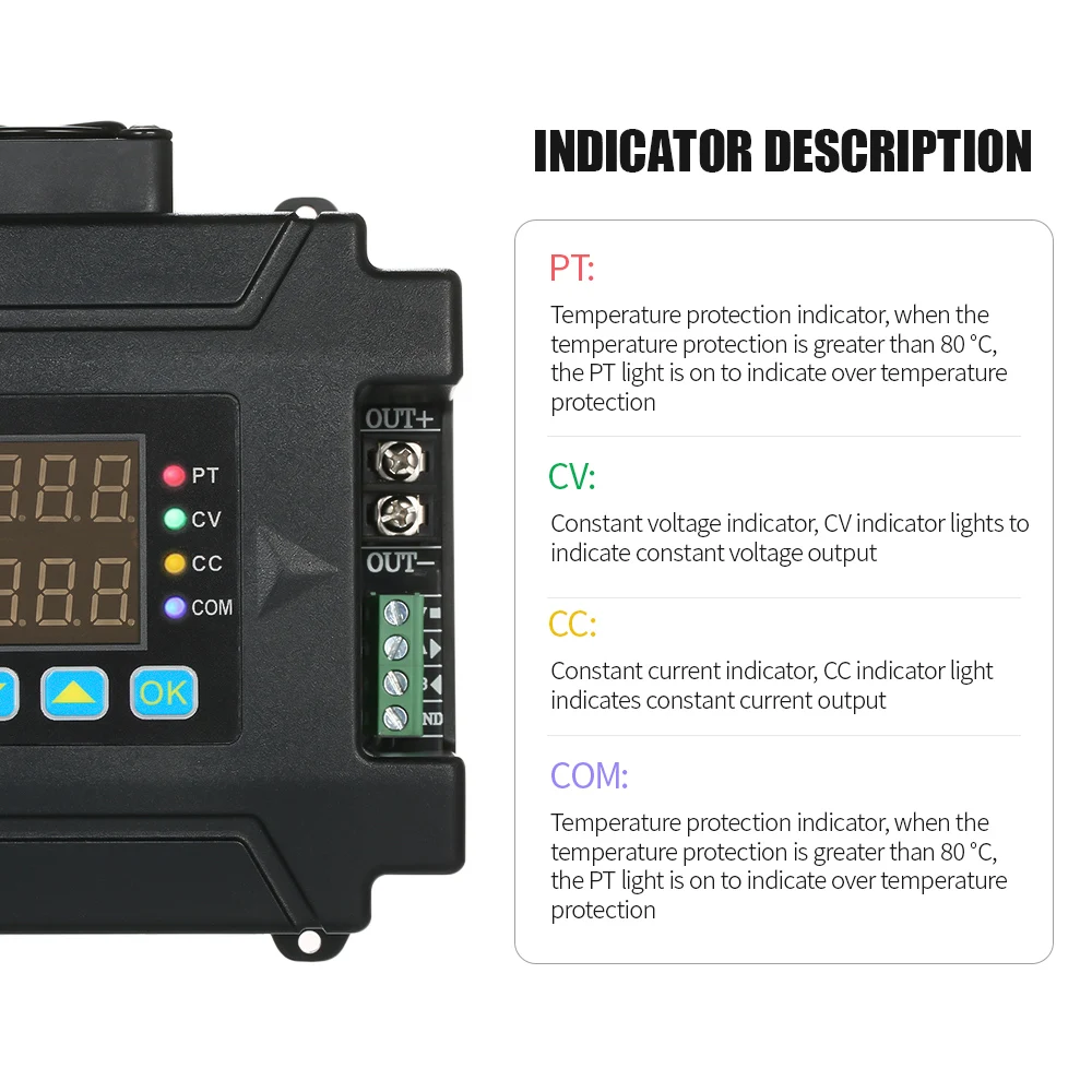 60V DC импульсный источник питания с беспроводным контроллером TFT LCD экран 8a 480w
