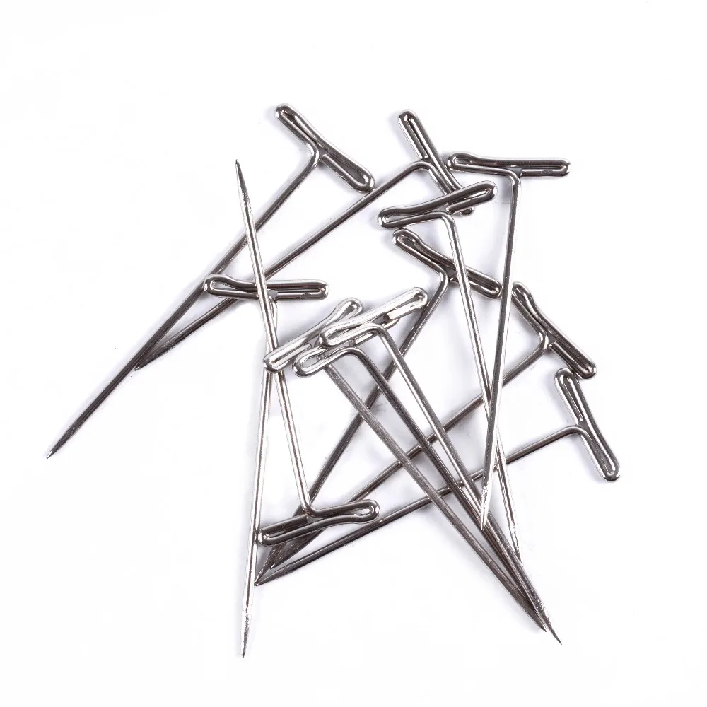 50 шт. T PINS (45 мм) для парика на поролоновой головке стиль Т образной иглы
