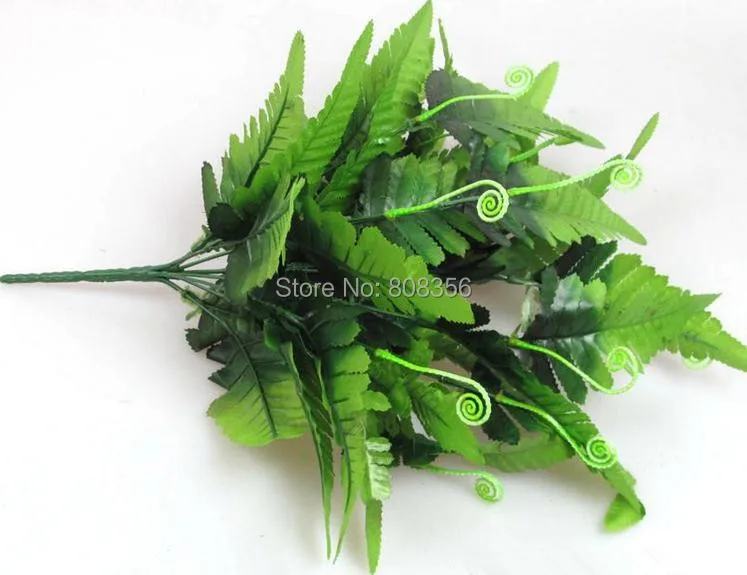 Искусственные зеленые растения 8 шт. имитация папоротника листья зелени для