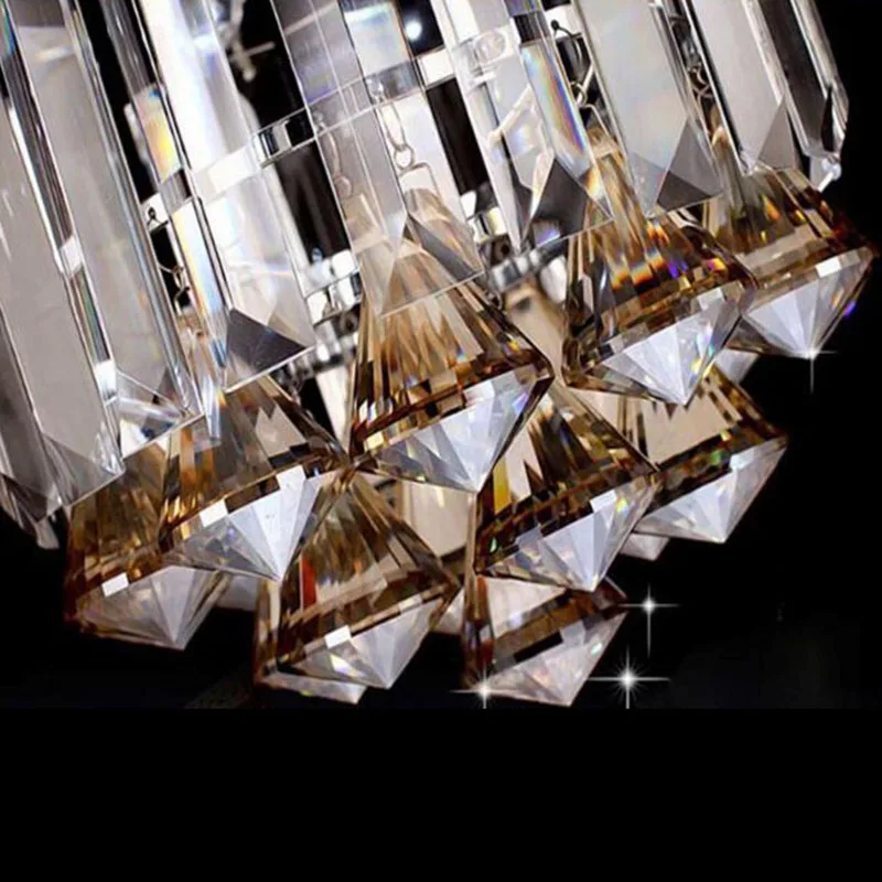 Современный и Роскошный прозрачный/шампань crystal K9 led E14 потолочный светильник для