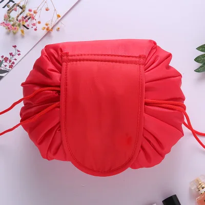 red Qiaoduo Женская дорожная косметичка на шнурке органайзер для макияжа сумка-чехол для косметики Сумка Для Хранения Туалетных Принадлежностей - Цвет: red