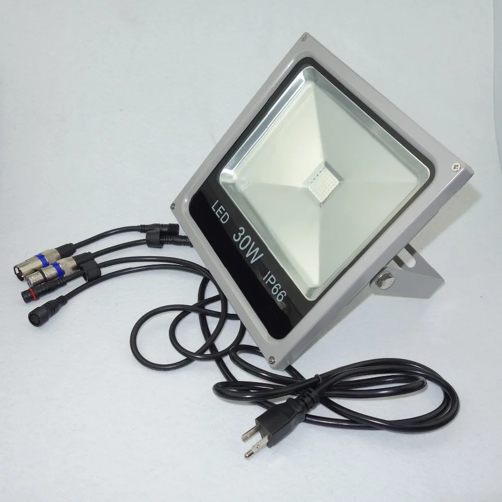 30 Вт RGB поток света dmx AC85 265V вход может управляться контроллером напрямую Размер: