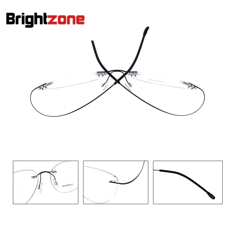 Новинка 2020 модные очки кошачий глаз без оправы от близорукости титановые женские