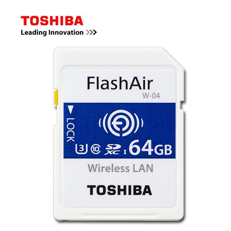 TOSHIBA W-04 wifi sd-карта 32 Гб FlashAir Wi-Fi Карта памяти 64 Гб класс 10 U3 Беспроводная LAN общая камера карта для Canon Nikon