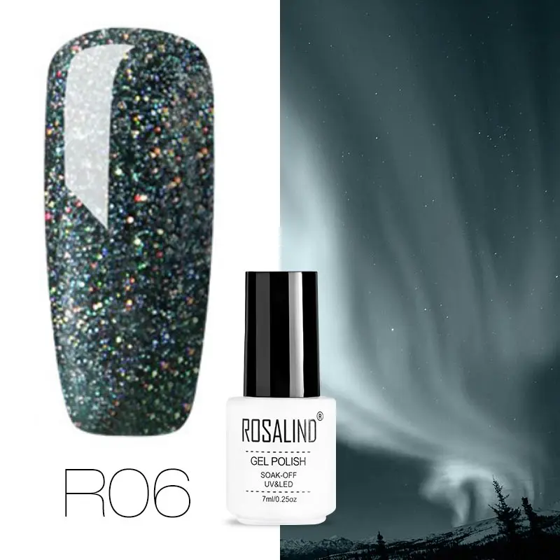 R06 ROSALIND 7 мл гель Гель-лак для ногтей Краска полупостоянные ногти художественный Гель-лак для ногтей для маникюра Gellak Top Coat - Цвет: R06