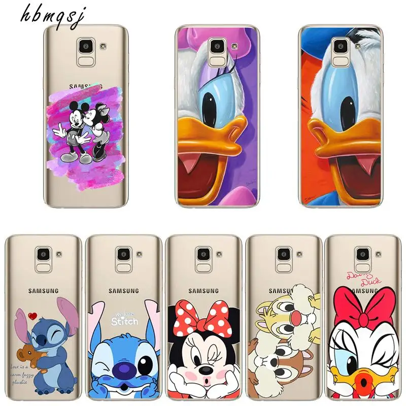 Cartoon for Samsung galaxy j6 2018 case silicone soft tpu Stich Minnie Miki cute mobile phone back cover |
