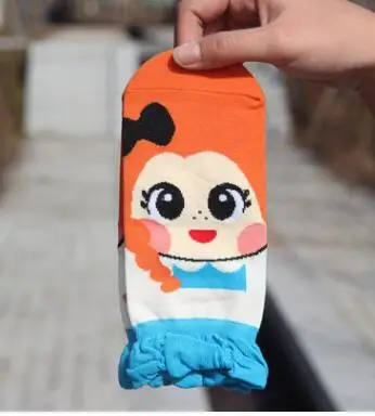 12pairs/lot  korean style woman cartoon cotton socks princess socks mermaid short casual socks