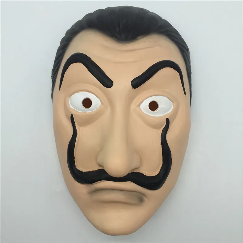 dali mask Ainiel Горячая La Casa De Papel маска для лица Salvador Dali Косплей фильм реалистичные вечерние латексные маски - Цвет: dali mask