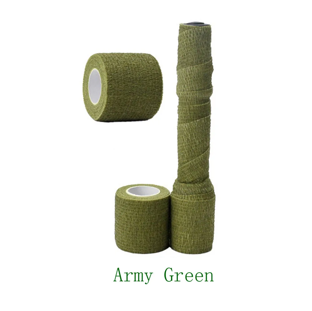 Army Green 1 рулон U pick 4,5 м* 5 см Водонепроницаемый Открытый камуфляж походный Кемпинг Охота камуфляж Стелс ленты обертывания - Цвет: Army Green