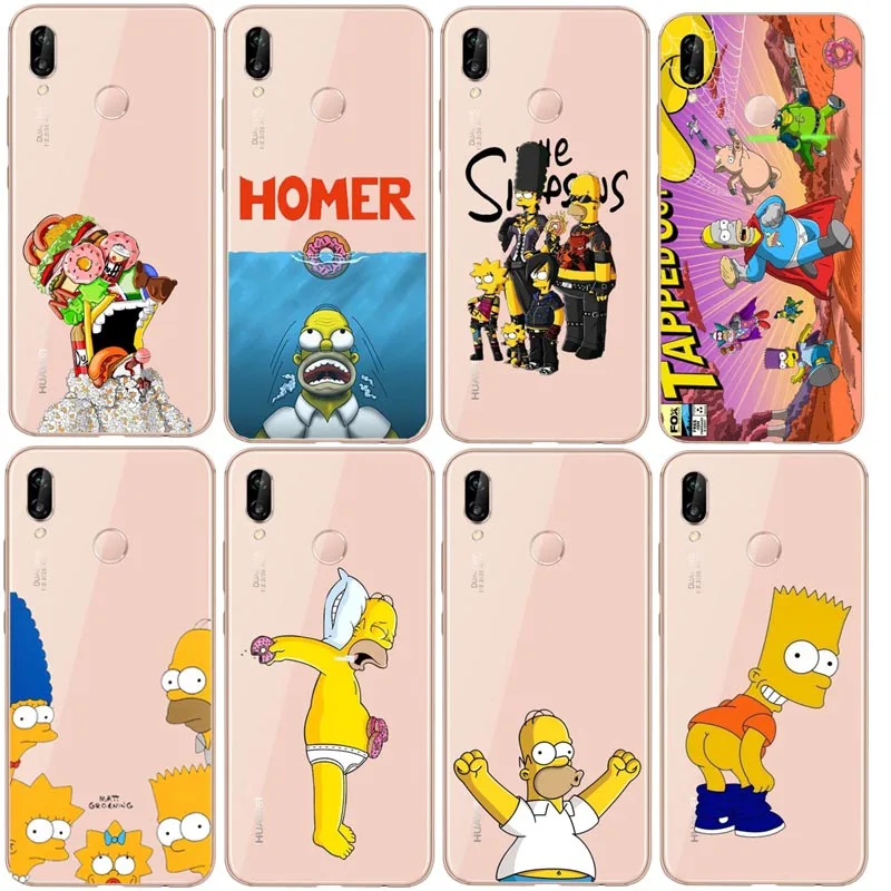 Los Simpson suave de TPU caso для huawei P8L P20L P20LITE P30 mate 8 10 mate 20Por RS