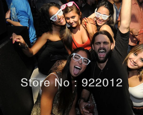 Hot sell Stickers Glasses wedding party gift Party sunglasses logo on lens Custom LOGO printing o | Тематическая одежда и