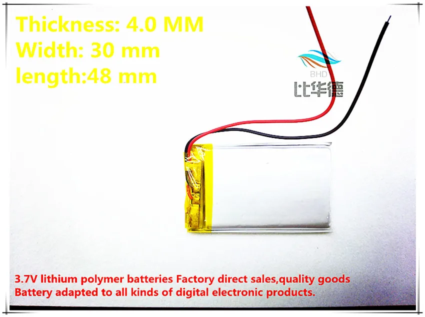 

(free shipping)(5pieces/lot) 043048 600mah lithium- polymer battery quality goods quality of CE FCC ROHS certification authority