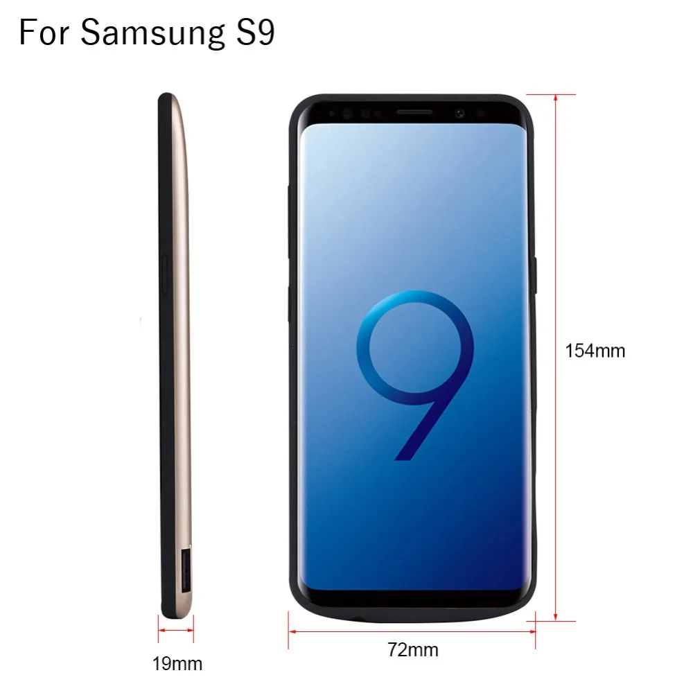 Высокое качество Внешний Аккумулятор Чехол повербанк для samsung galaxy S9 5000 мАч Зарядное устройство для зарядки в виде ракушки Мощность банка