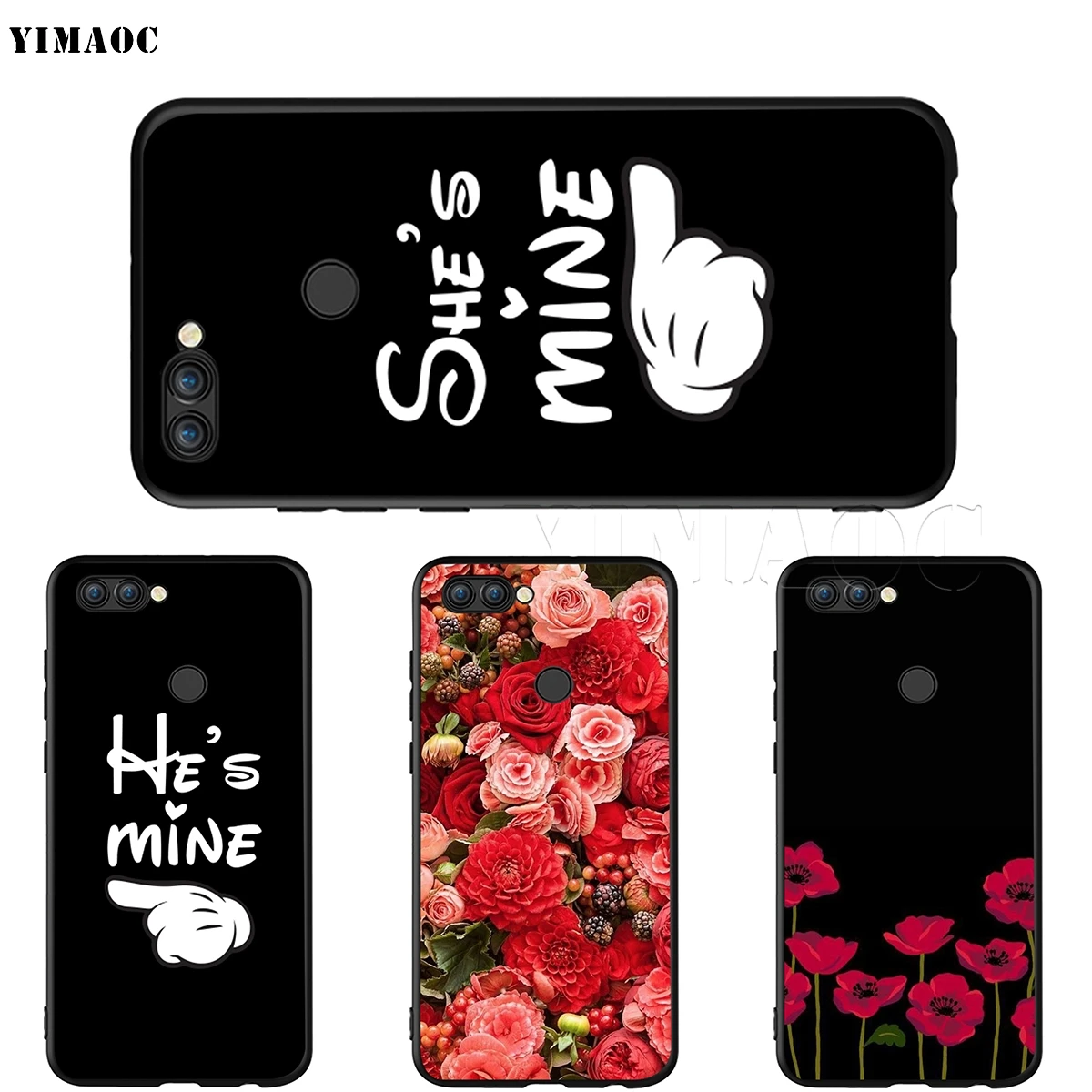 YIMAOC Король Королева пара влюбленных чехол для Huawei Honor Mate P smart Y7 Y9 8C 30 20 10 8x Nova 3i 3 Lite
