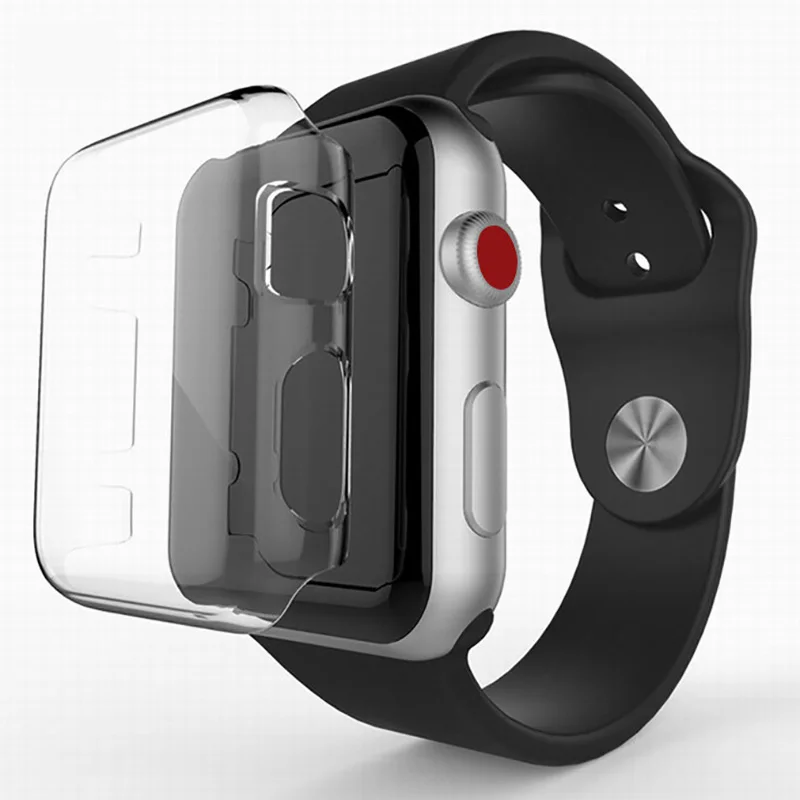BBSW ультра тонкий жесткий пластиковый прозрачный защитный чехол для iWatch Apple Watch
