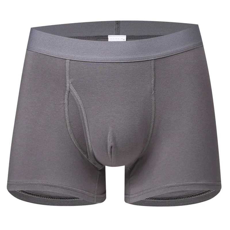 Боксеры мужские с открытой нахлыстом хлопковые мягкие дышащие нижнее белье U