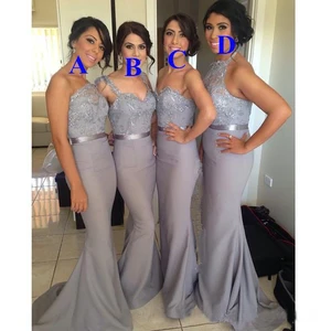 Bridesmaid Dresses 2019 Sexy Mixed Styles Lace Chiffon Dresses For Maid of Honor Custom Made Evenin Gowns Long Prom Dress Bridesmaid Dresses 2019 Sexy Mixed Styles Lace Chiffon Dresses For Maid of Honor Custom Made Evenin Gowns Long Prom Dress