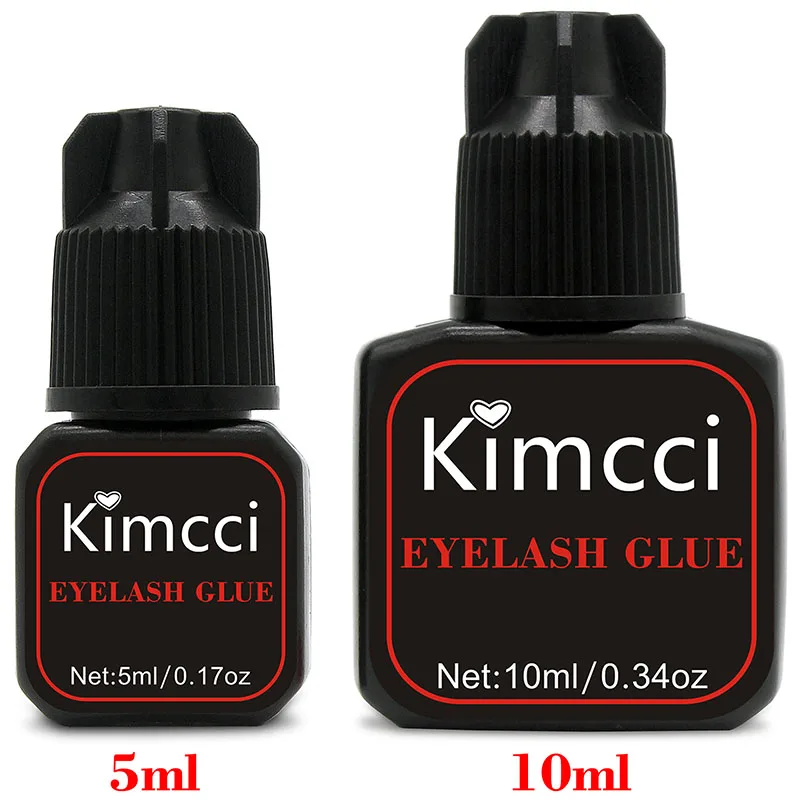 

Kimcci 5ml Eyelash Glue 1-3 Seconds Fast Drying Eyelashes Extension Glue Pro Lashes Glue Black Adhesive Retention Long Last