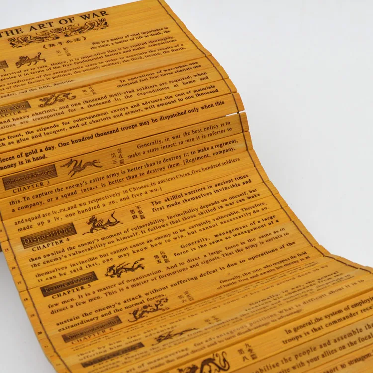 Двуязычный китайский английский редкий старинный Древний бамбук книга