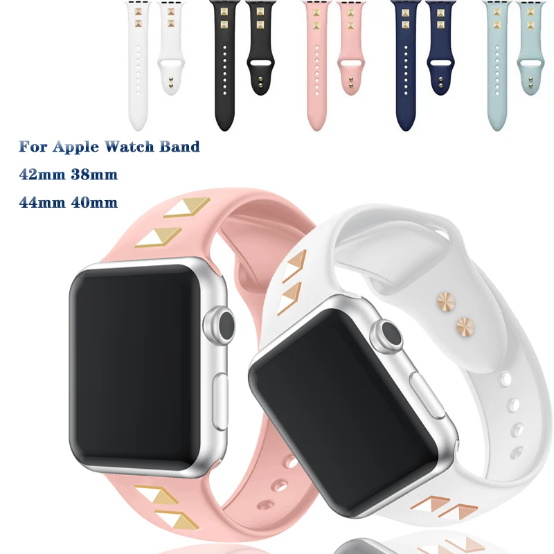 Спортивный силиконовый браслет ремешок для Apple watchband 44/40/42/38 мм Совместимость