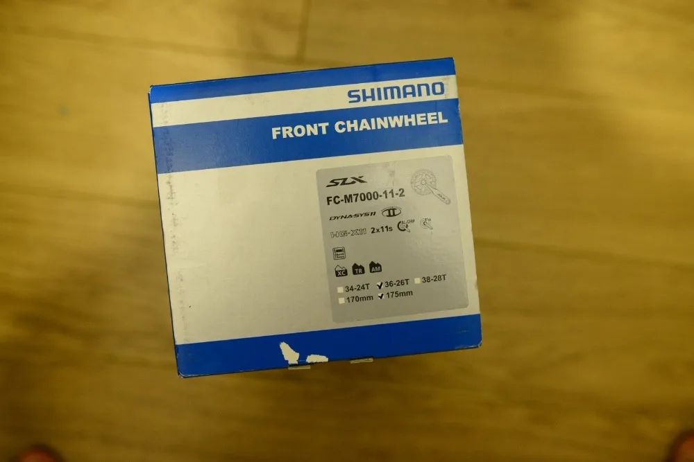Shimano SLX FC-M7000-11-2 велосипед 170 мм 34-24 т/36-26 т/38-28 Т двойной цепной кривошипный комплект запчасти для велосипеда
