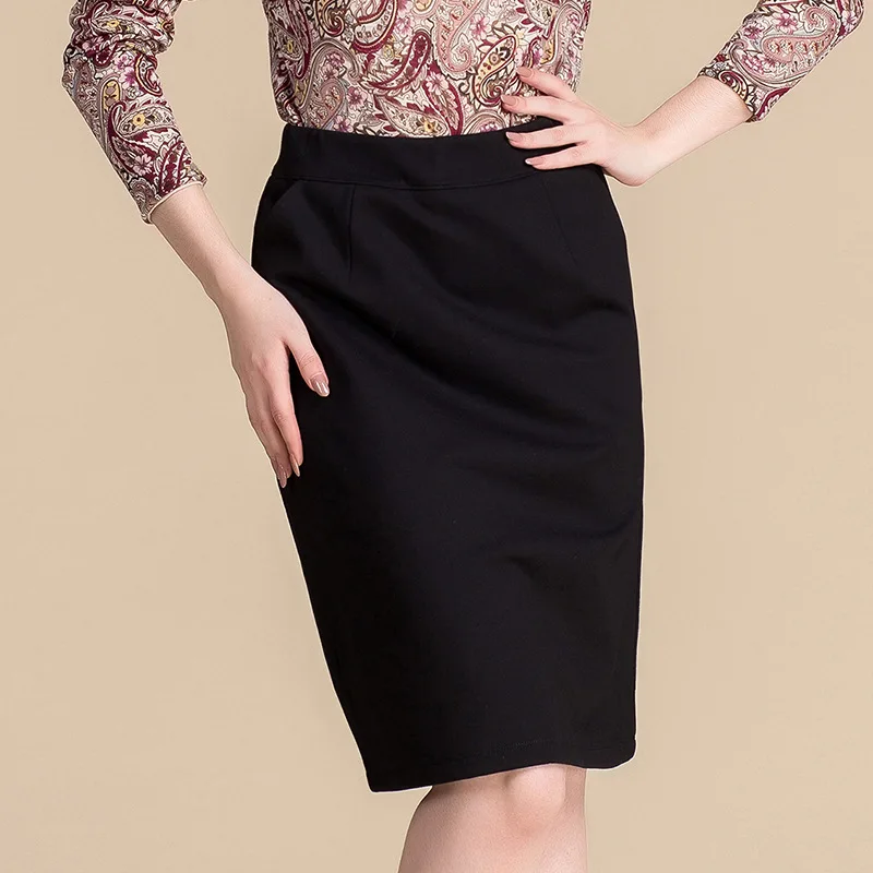 Winter Silk Velvet Half-length Skirt Double-layer Silk Velvet High Waist Warm Black Short Skirt Wrapped Hip Skirt