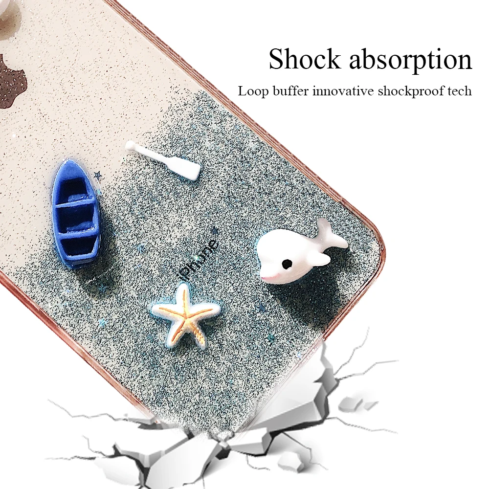 PORTEFEUILLE for iphone x xs case cute animal clear 6 7 8 plus 7plus silicone transparent anime soft shell cover |
