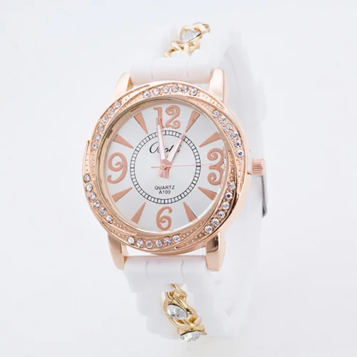 2017 Женские Часы женщины Одеваются часы люксовый бренд силиконовые Наручные