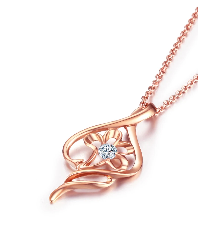 _ Горячая Распродажа бриллиантовые Подвески розовое золото 18K бесплатная