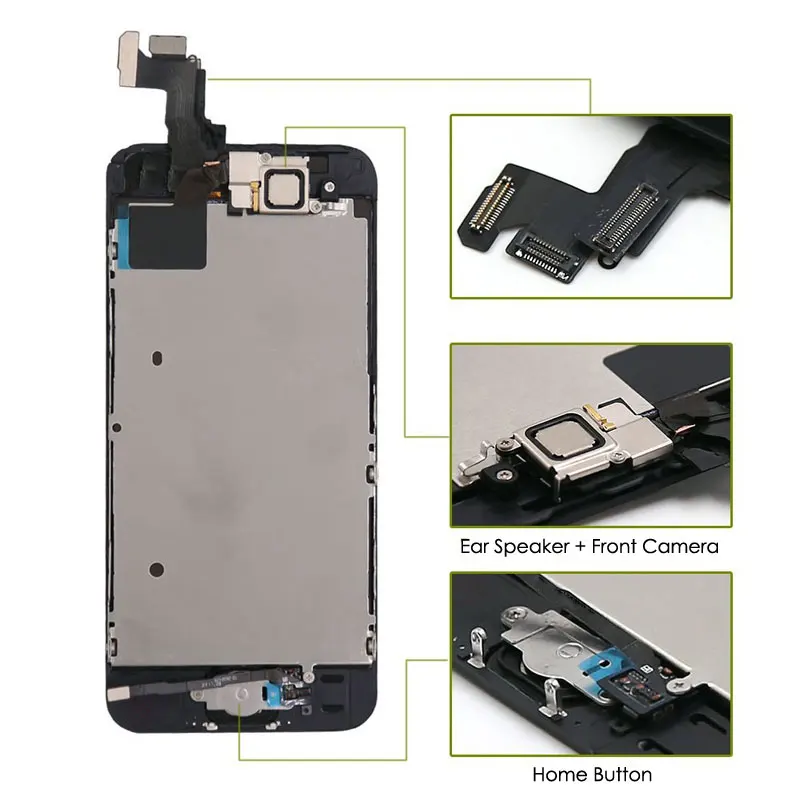 Для iPhone SE ЖК дисплей с сенсорным экраном дигитайзер полная сборка Замена + кнопка